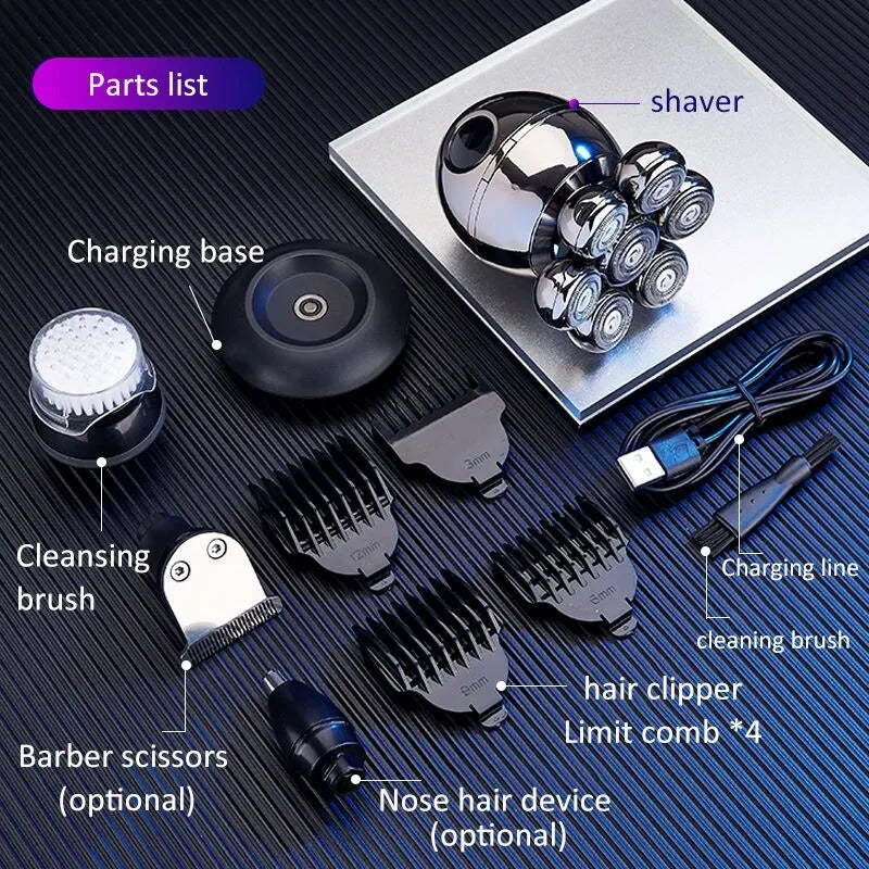 Vablee™ 7D Bald Shaver Kit Pro Wireless Charging ⚡