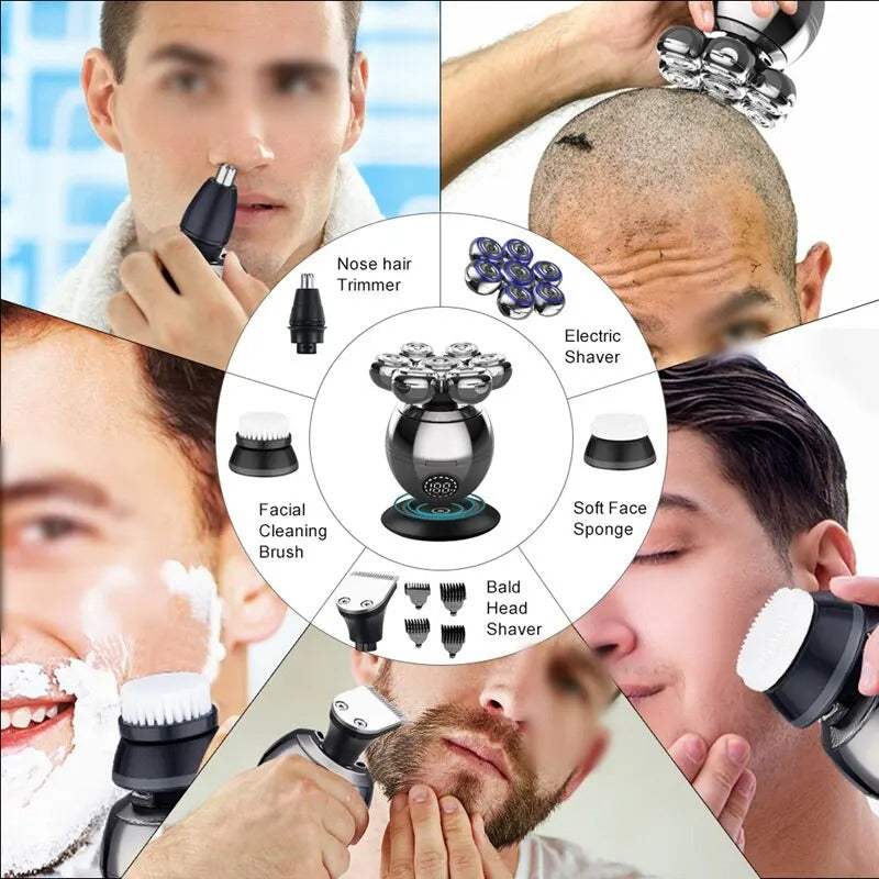Vablee™ 7D Bald Shaver Kit Pro Wireless Charging ⚡